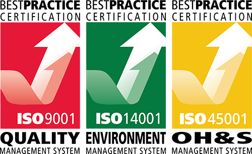 ISO9001 ISO14001 ISO45001 best practice certifications