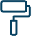 outlined paint roll icon